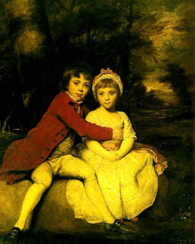 Sir Joshua Reynolds master parker and his sister, theresa oil painting image